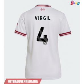 Lacne Ženy Futbalové dres Liverpool Virgil van Dijk #4 2026-27 Krátky Rukáv - Preč